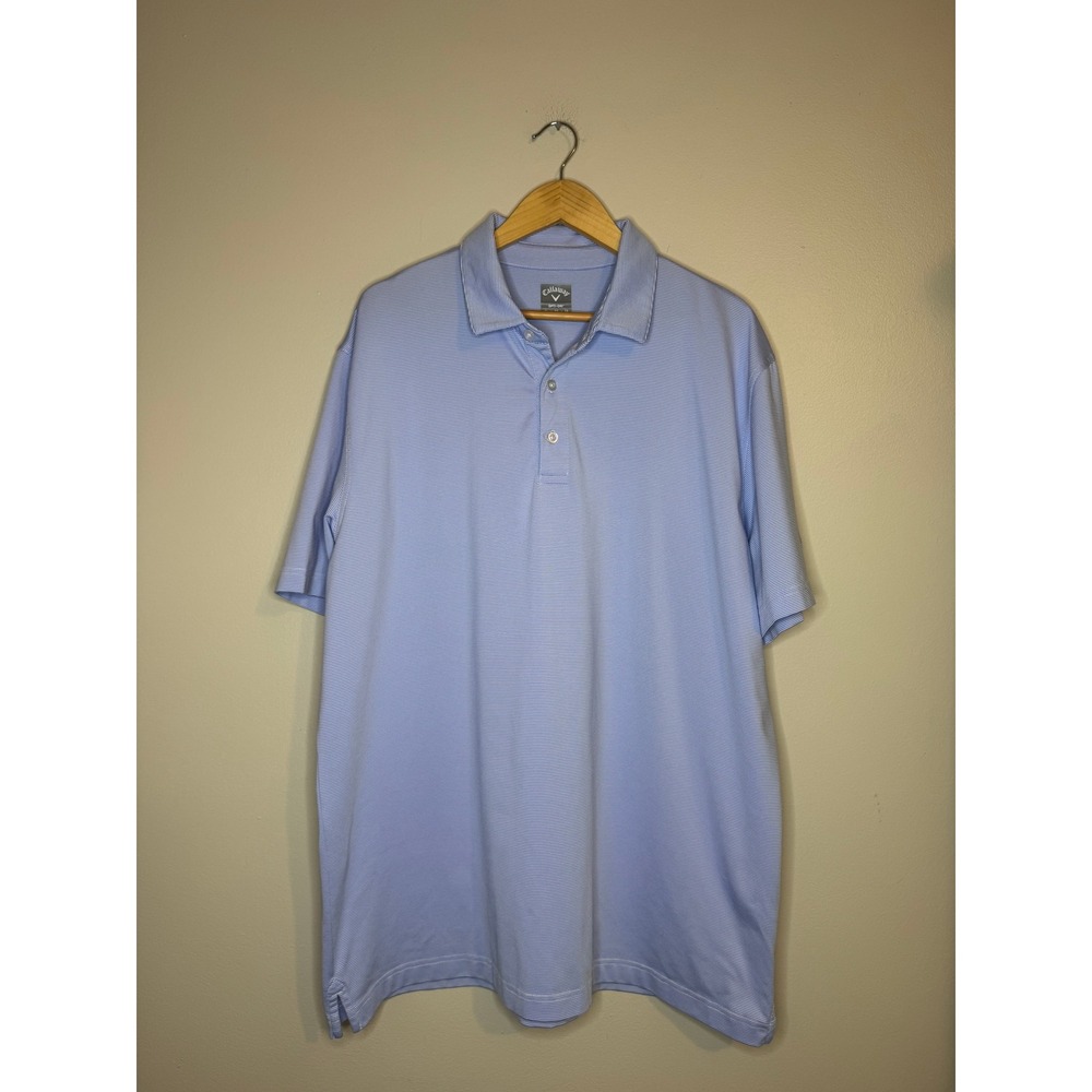 Callaway Opti-Dri Blue Striped Golf Polo Shirt XL